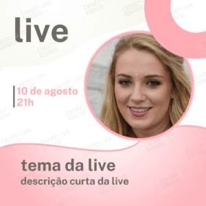 posts de live para Instagram