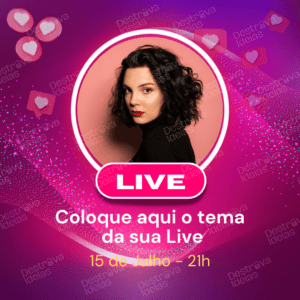 posts de live para Instagram