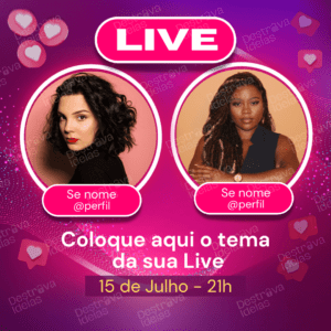 posts de live para Instagram