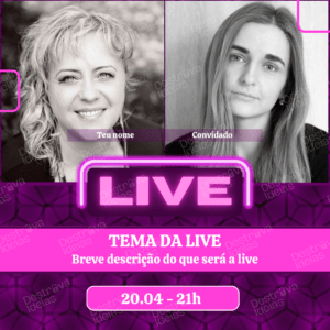 posts de live para Instagram