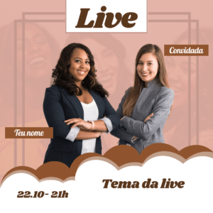 posts de live para Instagram