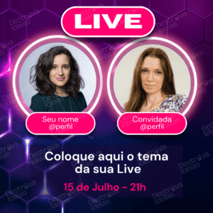 posts de live para Instagram