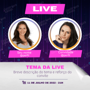 posts de live para Instagram
