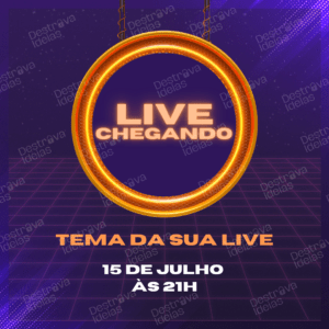 posts de live para Instagram