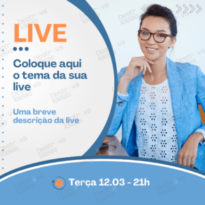 posts de live para Instagram