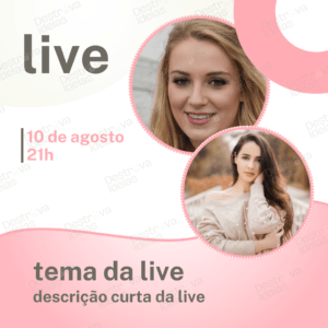 posts de live para Instagram