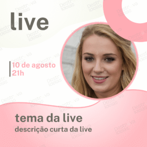 modelos de posts para chamada de live