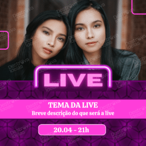 modelos de posts para chamada de live