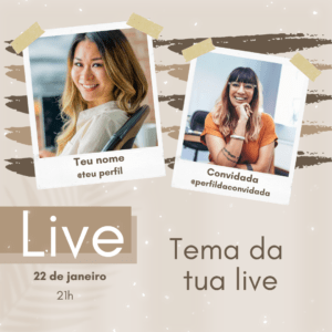 modelos de posts para chamada de live