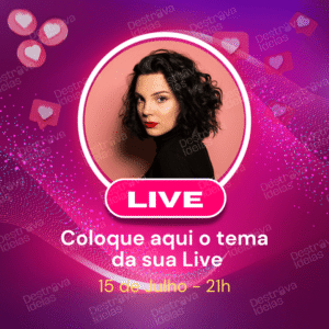 modelos de posts para chamada de live