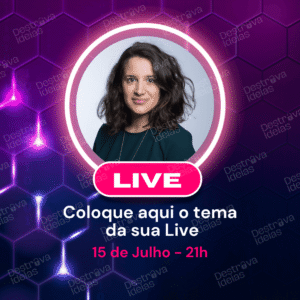 modelos de posts para chamada de live