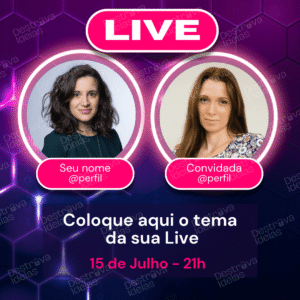 modelos de posts para chamada de live