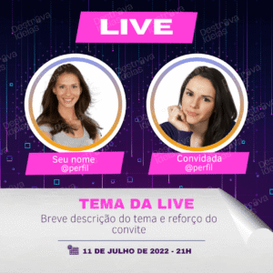 modelos de posts para chamada de live