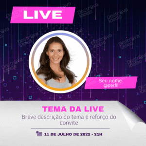 modelos de posts para chamada de live