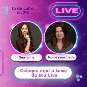modelos de posts para chamada de live