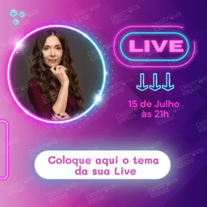 modelos de posts para chamada de live