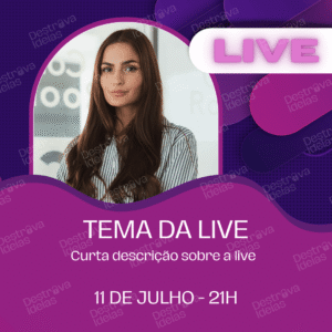 modelos de posts para chamada de live