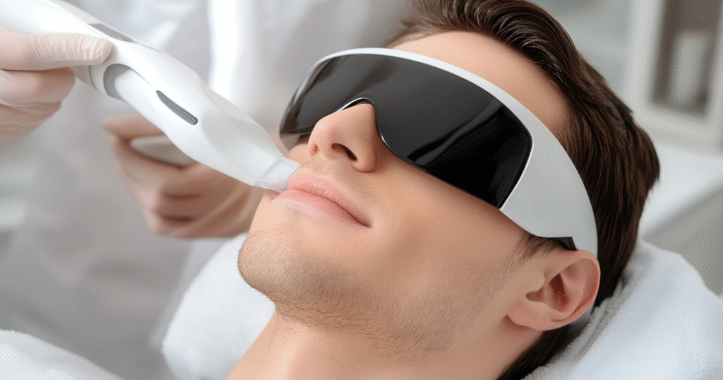 depilação a laser masculina