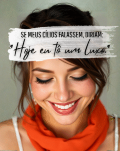 Frases para quem ama extensão de cílios