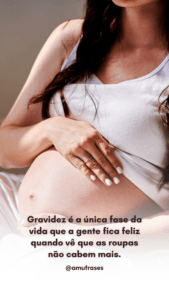 Frases sobre a alegria de estar grávida